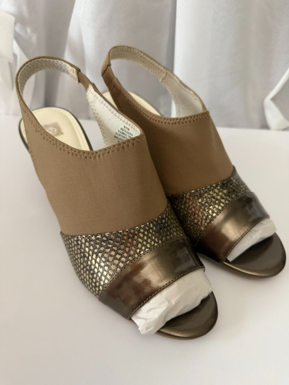 Anne Klein Peep‑Toe Slingback Heels – 8.5M